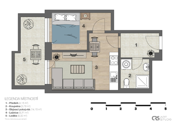 Prodej bytu 2+kk v osobním vlastnictví 31 m², Praha 9 - Vysočany