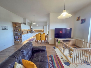 obývací pokoj s kuchyňským koutem - Pronájem bytu 3+kk v osobním vlastnictví 103 m², České Budějovice