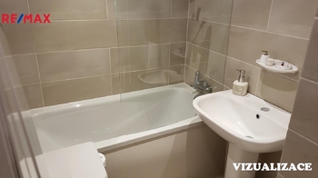 Koupelna - vizualizace - Prodej bytu 2+1 v osobním vlastnictví 57 m², Brno