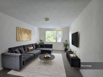 vizualizace obývací pokoj  - Prodej bytu 2+1 v osobním vlastnictví 67 m², Louny
