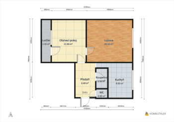 Prodej bytu 2+1 v osobním vlastnictví 52 m², Lázně Kynžvart