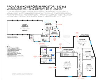 Pronájem obchodních prostor 630 m², Litvínov