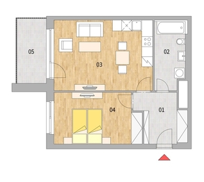 Pronájem bytu 2+kk v osobním vlastnictví 67 m², Praha 4 - Modřany
