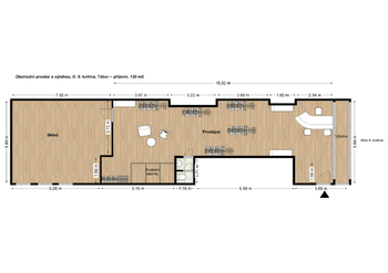 Pronájem obchodních prostor 130 m², Tábor