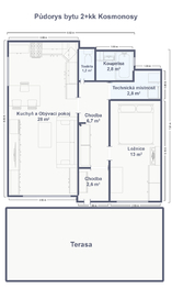 Prodej bytu 2+kk v osobním vlastnictví 280 m², Kosmonosy