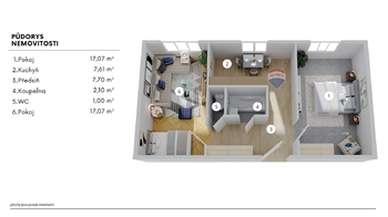 Prodej bytu 2+1 v družstevním vlastnictví 52 m², Havířov