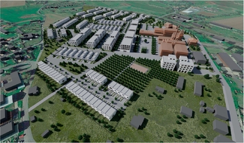 vizualizace celku - Prodej pozemku 89600 m², Žatec