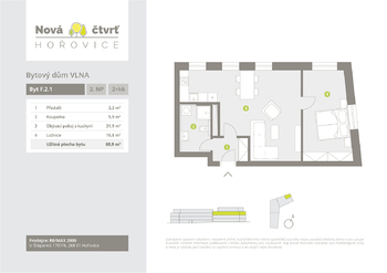 Prodej bytu 2+kk v osobním vlastnictví 61 m², Hořovice