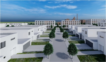 vizualizace rezidenční část - Prodej pozemku 25431 m², Žatec