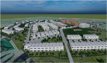 vizualizace rezidenční část - Prodej pozemku 25431 m², Žatec