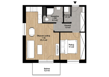Pronájem bytu 2+kk v osobním vlastnictví 53 m², Lysá nad Labem