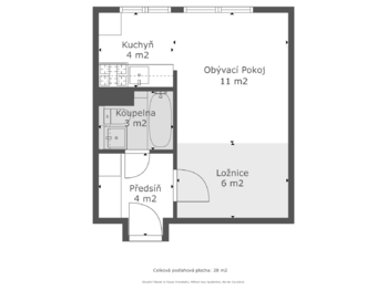 Prodej bytu 1+kk v družstevním vlastnictví 29 m², Praha 4 - Záběhlice