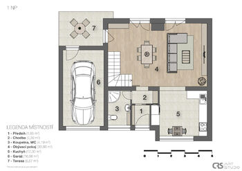 Pronájem domu 107 m², Býkev
