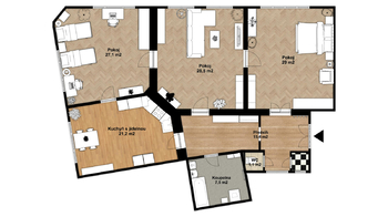 Prodej bytu 3+1 v osobním vlastnictví 135 m², Praha 1 - Josefov