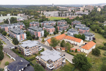 Dron - pohled na projekt - Prodej bytu 3+kk v osobním vlastnictví 112 m², Praha 6 - Liboc