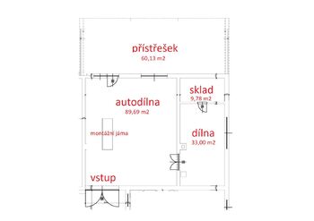 rozložení prostor ... - Pronájem skladovacích prostor 193 m², Havlíčkův Brod