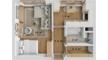 Prodej bytu 1+1 v osobním vlastnictví 36 m², Nová Paka