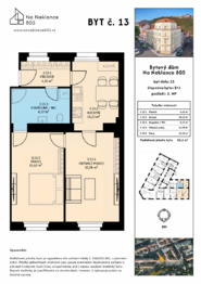 Pronájem bytu 2+1 v osobním vlastnictví 55 m², Praha 5 - Smíchov