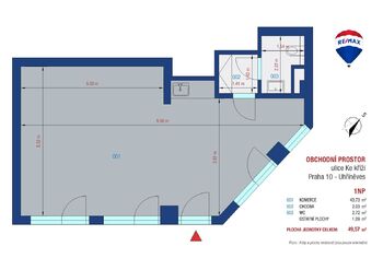 Pronájem obchodních prostor 50 m², Praha 10 - Uhříněves