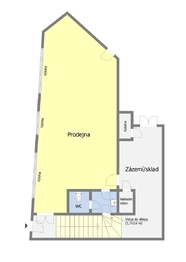 Orientační půdorys 1.NP (přízemí)) - Prodej obchodních prostor 300 m², Doksy
