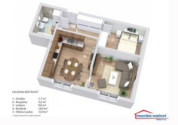 Prodej bytu 1+1 v osobním vlastnictví 46 m², Plzeň