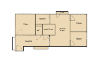 Pronájem bytu 4+1 v družstevním vlastnictví 86 m², Mladá Boleslav