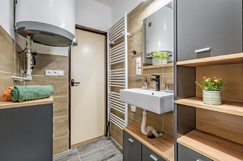 Koupelna. - Prodej bytu 3+1 v družstevním vlastnictví 83 m², Červená Řečice
