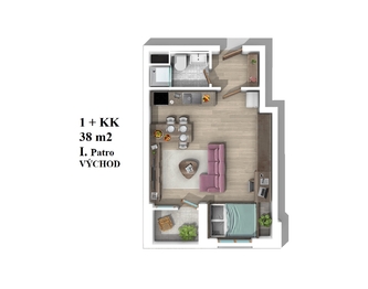 Prodej bytu 1+kk v osobním vlastnictví 38 m², Plzeň