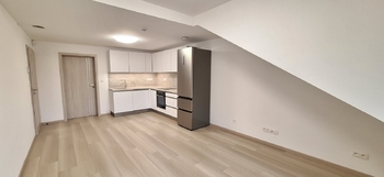 Obývací pokoj s kuchyňským koutem  - Pronájem bytu 4+kk v osobním vlastnictví 72 m², Bučovice 