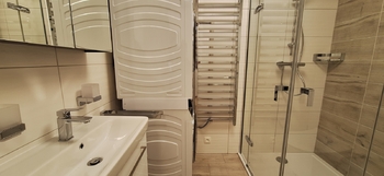 Koupelna s WC - Pronájem bytu 4+kk v osobním vlastnictví 72 m², Bučovice