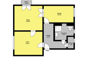 Prodej bytu 2+1 v osobním vlastnictví 56 m², Kolín