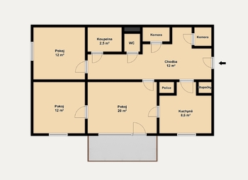 Prodej bytu 3+1 v družstevním vlastnictví 77 m², Brno