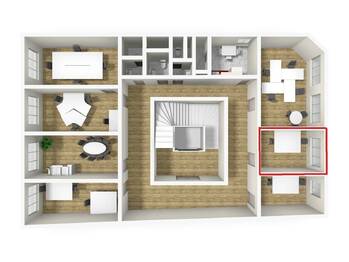 3D vizualizace - Pronájem kancelářských prostor 13 m², Broumov