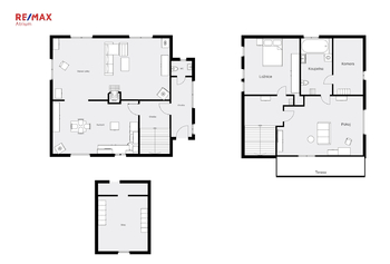 půdorysy - Prodej domu 181 m², Praha 4 - Kunratice