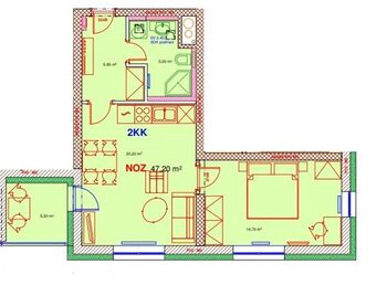 Pronájem bytu 2+kk v osobním vlastnictví 52 m², Plzeň