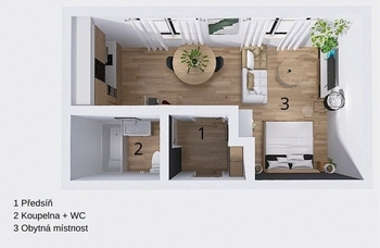 Pronájem bytu 1+kk v osobním vlastnictví 25 m², Zábřeh