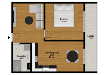 Prodej bytu 2+kk v osobním vlastnictví 46 m², Praha 6 - Vokovice