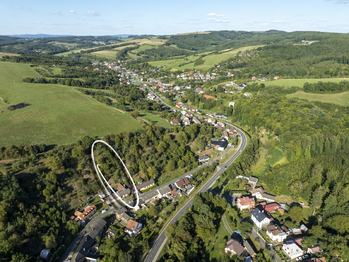 Poloha domu z pohledu směrem na Zlín - Prodej domu 210 m², Bohuslavice u Zlína