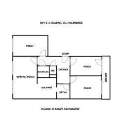 Prodej bytu 4+1 v osobním vlastnictví 90 m², Kladno