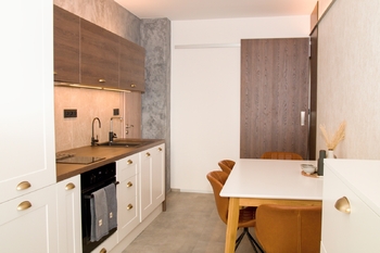 Kuchyně - Pronájem bytu 1+1 v osobním vlastnictví 40 m², Brno