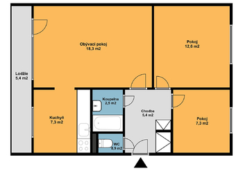 Pronájem bytu 3+1 v osobním vlastnictví 67 m², Nymburk