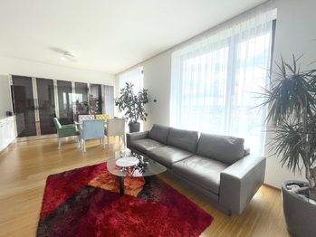 obývací pokoj - Pronájem bytu 4+kk v osobním vlastnictví 129 m², Praha 4 - Nusle