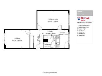 Prodej bytu 2+1 v osobním vlastnictví 61 m², Karlovy Vary