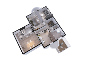 půdorys 2.NP - Prodej domu 180 m², Praha 10 - Uhříněves