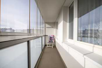 Lodžie s orientací na jihozápad - Prodej bytu 3+kk v osobním vlastnictví 75 m², Praha 4 - Chodov