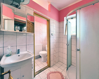 Koupelna a WC Apartmán 2 - Prodej ubytovacího zařízení 510 m², Jindřichovice