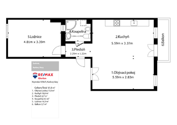 Prodej bytu 2+kk v osobním vlastnictví 64 m², Karlovy Vary