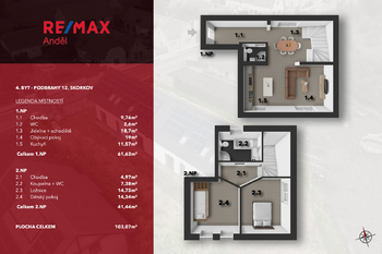 Prodej bytu 3+kk v osobním vlastnictví 78 m², Skorkov