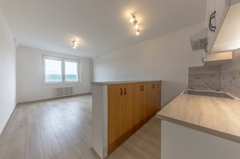 obývací místnost s kuchyňským koutem - Prodej bytu 2+kk v osobním vlastnictví 39 m², Praha 4 - Krč 
