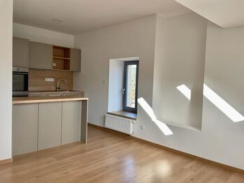 obývák s kuchyní - Pronájem bytu 2+kk v družstevním vlastnictví 59 m², Prachatice